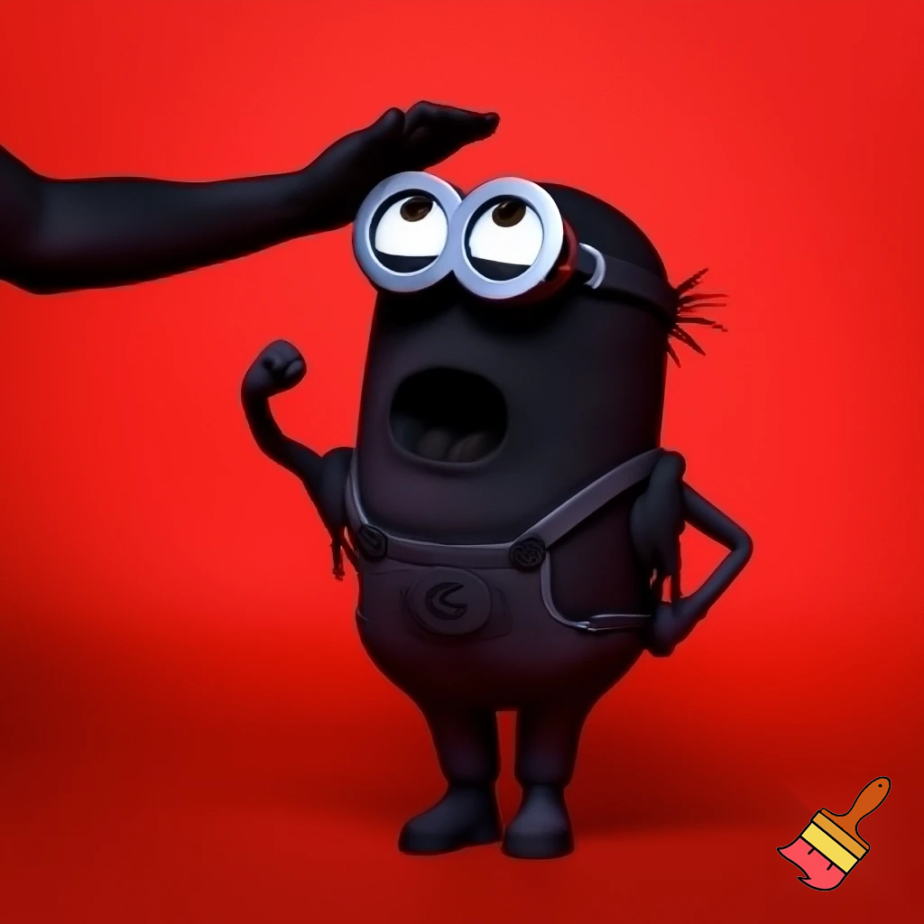 Big black guy naked fucking a minion