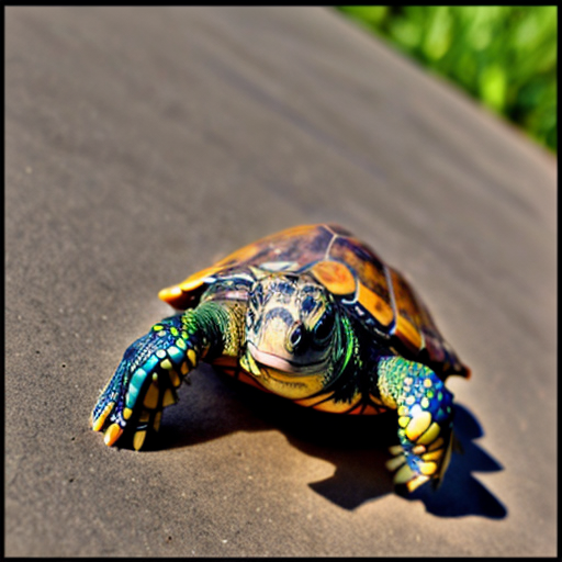 make an image of a red eared slider turtle 