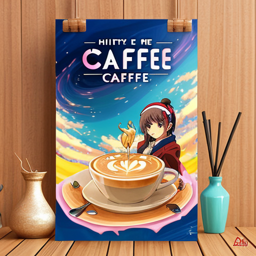create me a art piece for the wall of a café