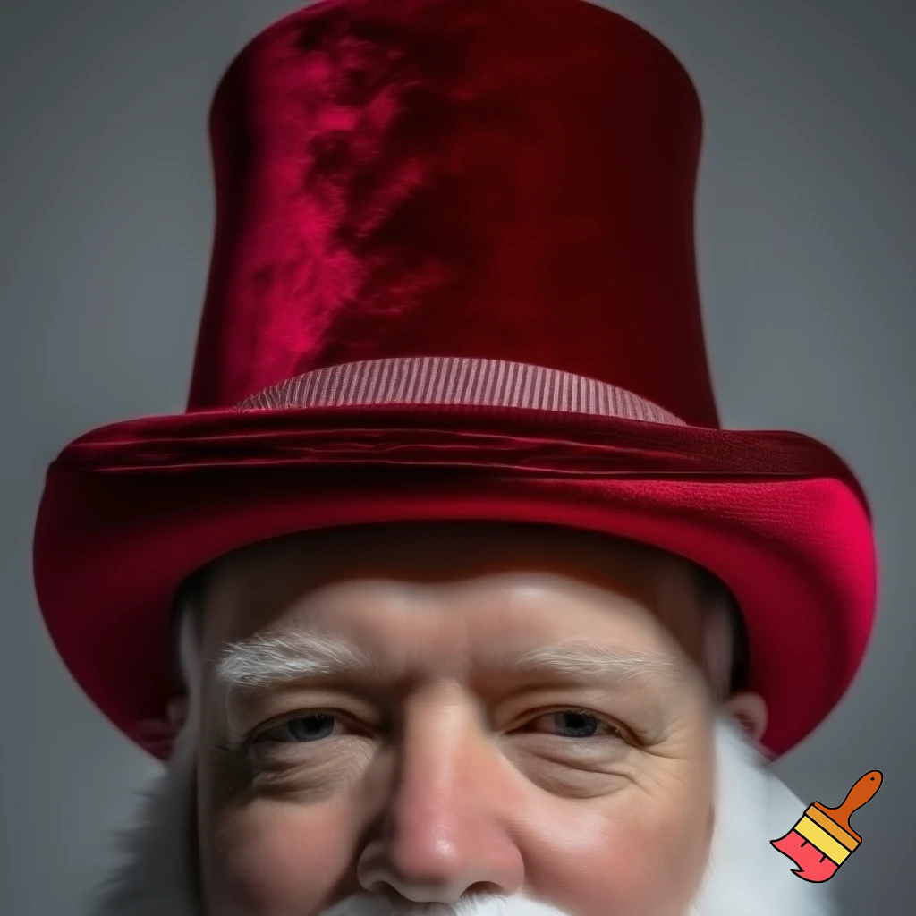 Santa Claus top hat special one special in delicate Santa Claus hat velvet