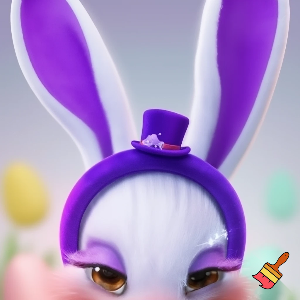 Easter bunny headband velvet Easter bunny, bunny ears, purple and white bunny velvet headband Easter bunny ear top hat ear headband