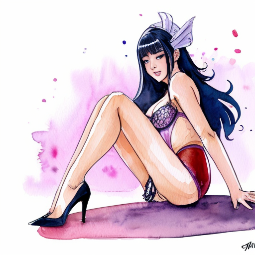 Create a woman in anime style wearing a magician outfit pulling her underwear up taking them off with her high heels while laying down NSFW 🔞 as a comic page template 