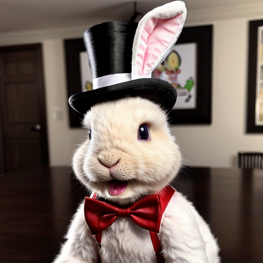Easter bunny mascot with the top hat costume🏬🌟