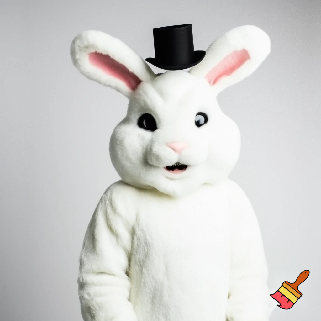 Easter bunny mascot top hat costumes🏰🚪