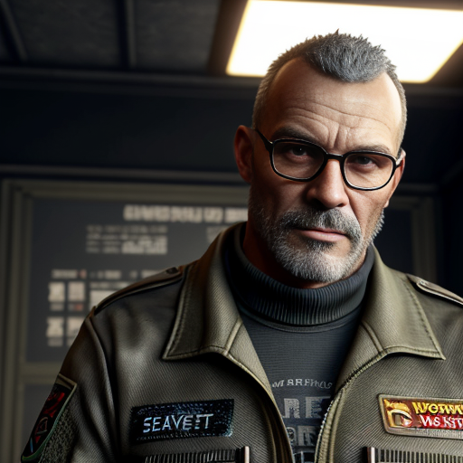 Cinematic portrait of Ingeniero Valdés, a rugged elderly scientist with weathered skin and sharp grey eyes. He wears a heavy olive-drab tactical field jacket over a dark red sweater. Messy salt-and-pepper hair, thick dark-rimmed glasses with visible scratches. Holding a retro-futuristic bronze device with glowing blue tubes. Hyper-realistic, 8k resolution, detailed texture, dark workshop background with floating dust particles, gritty atmosphere, moody lighting.
