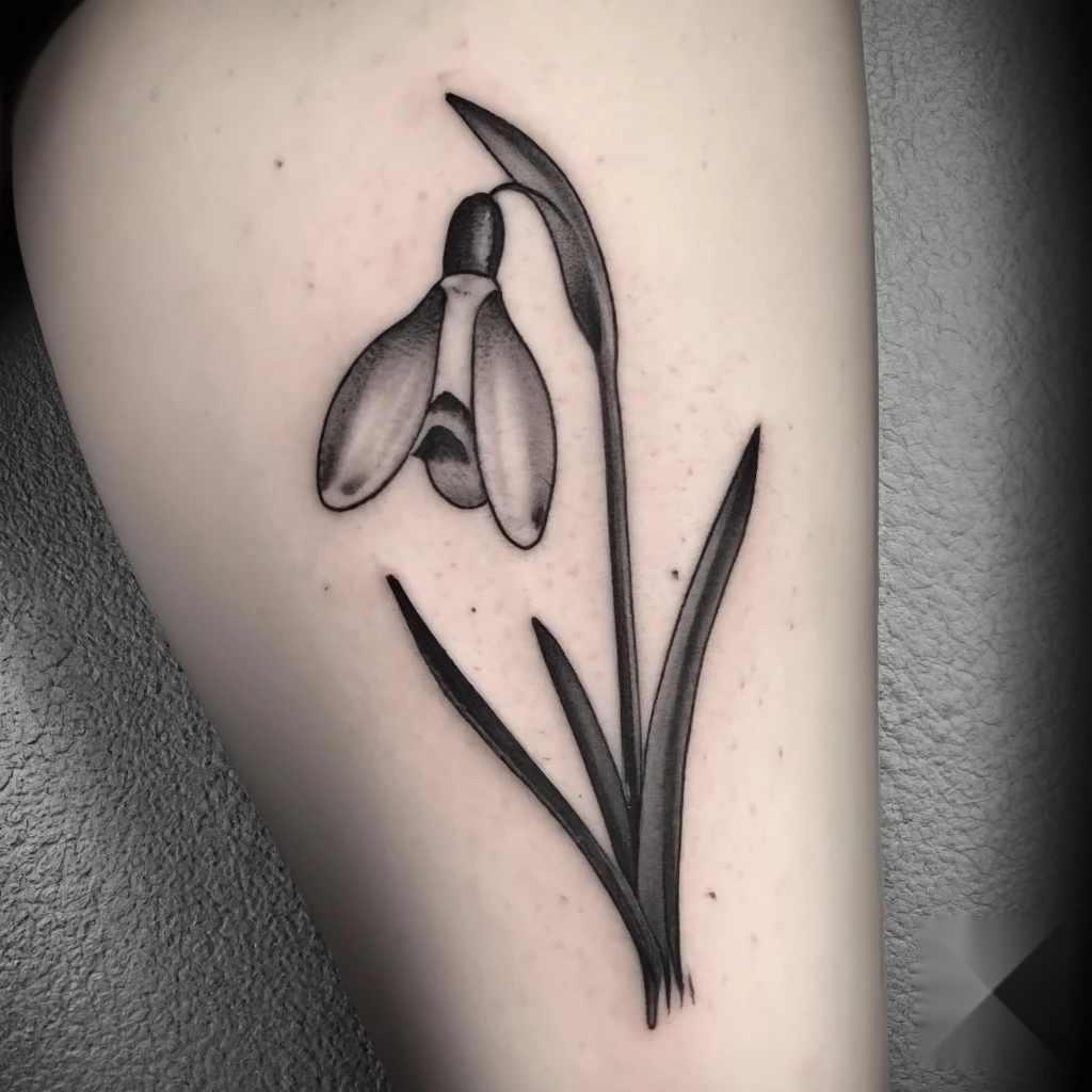 january birth flower tattoo