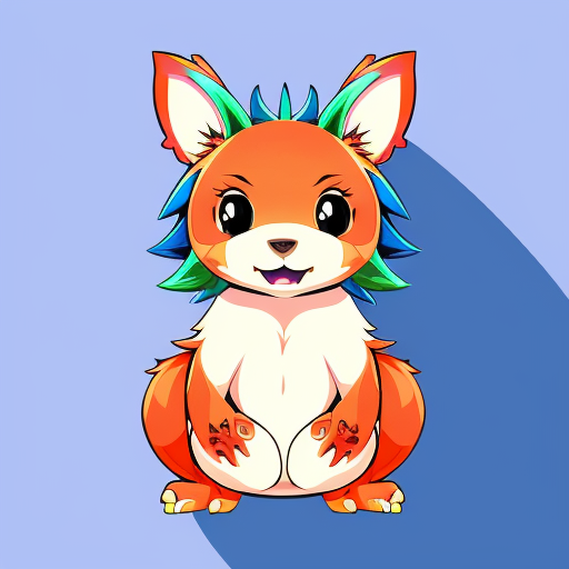 bear kangroo hybrid line art cartoon style line art
