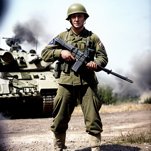 A soldier fighting in world war 2
