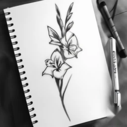august birth flower tattoo