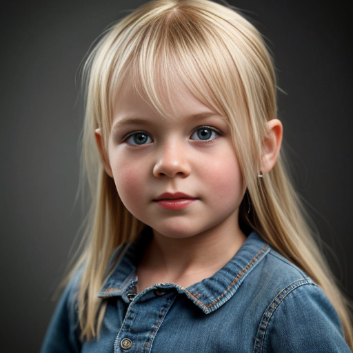 Finnish little girl, blonde, straight hair