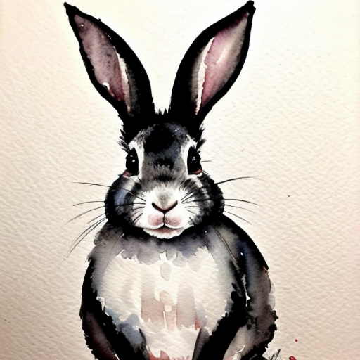 feral rabbit taking a mugshot looking sinister and looking  menancing and smirkin.