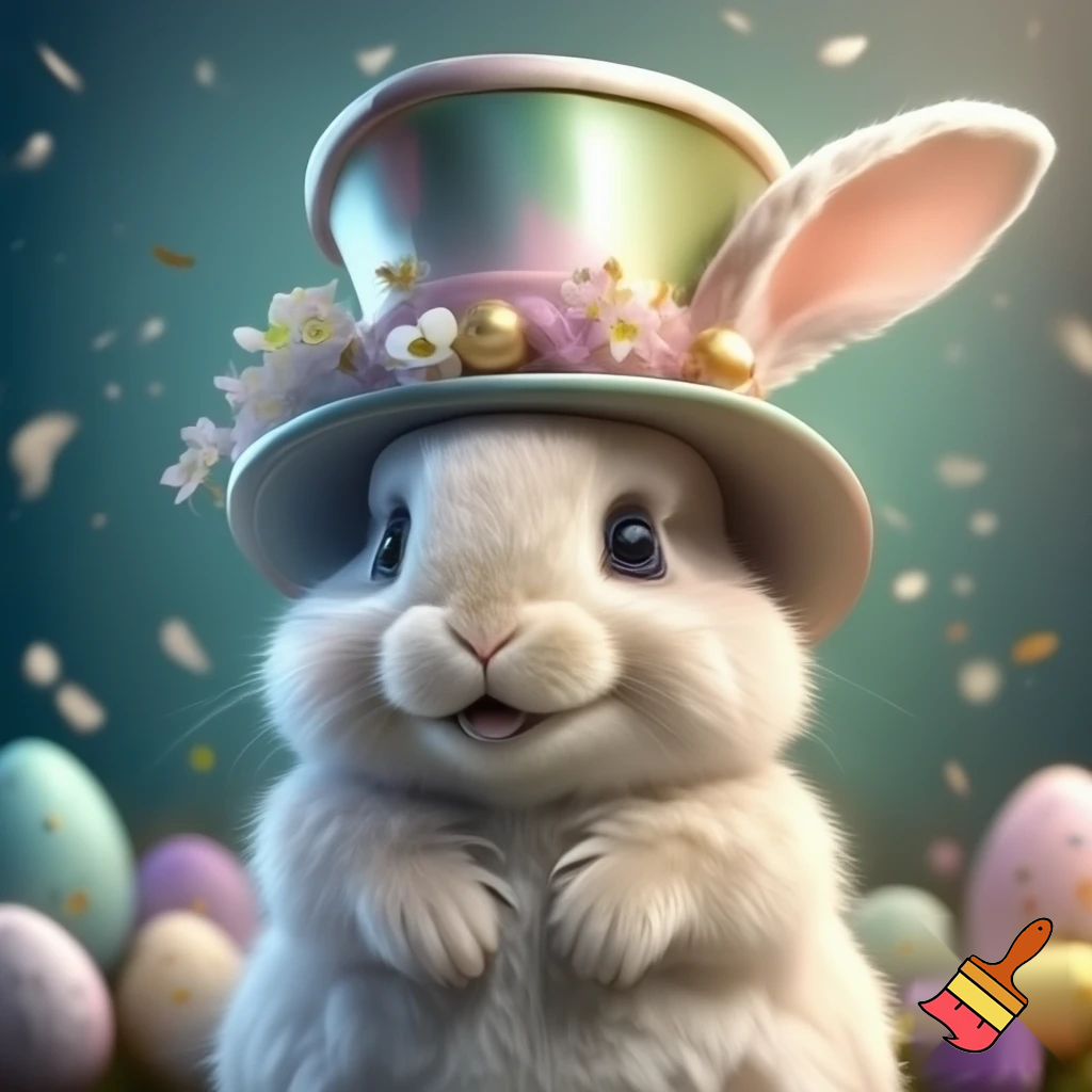 Mascot costume, Easter bunny top hat special top hat