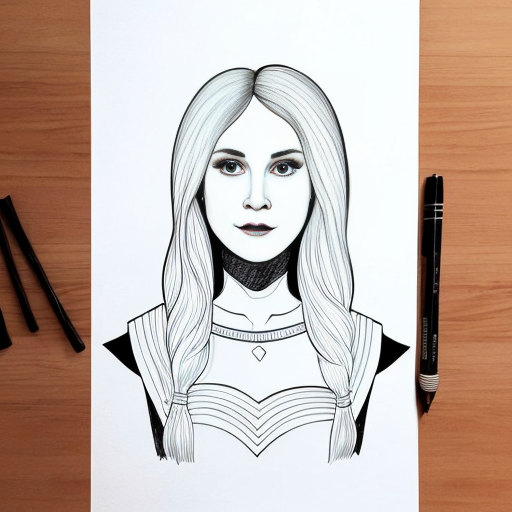 young tall white-haired woman in armor is sad because she lost her knife.