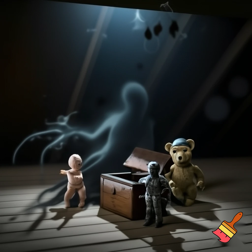 a monster that poseses toys