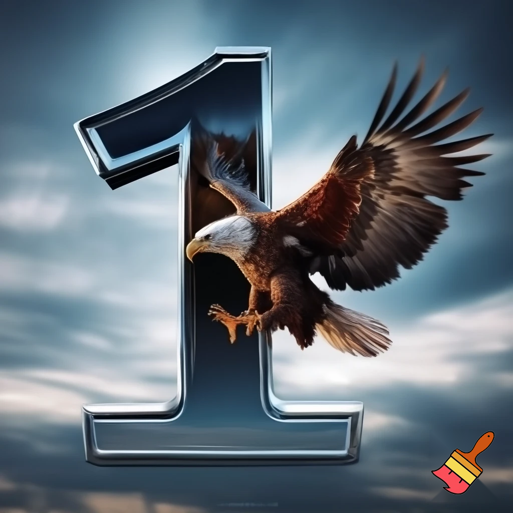Eagle landing on number one