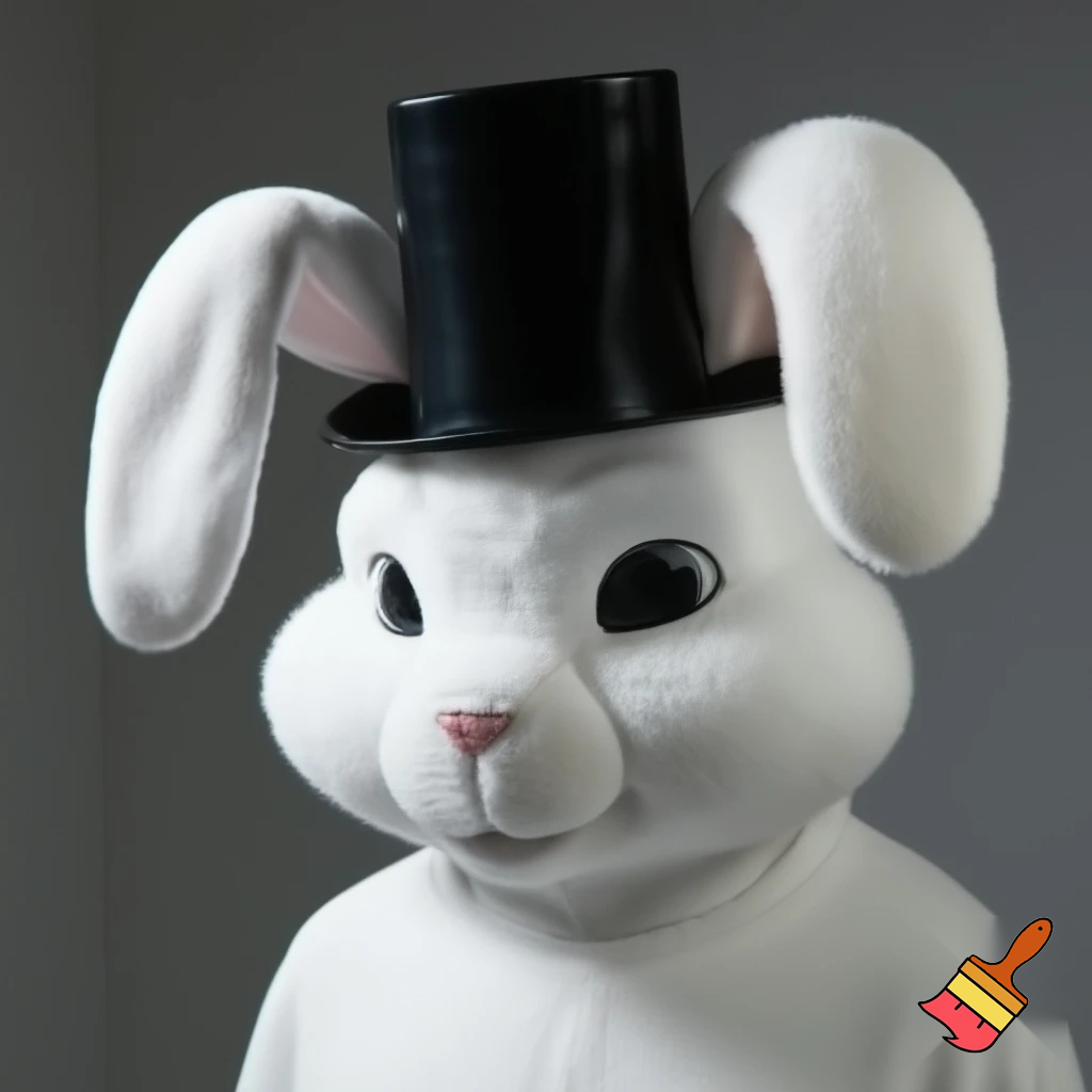 Easter bunny mascot costume top hat delicate special delicate