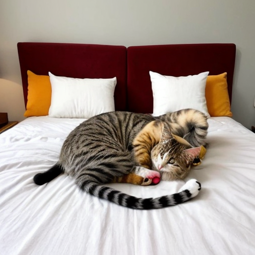 flash sheet/concept page/ design sheet.  Pinterest .  make this into a stencil/outline into minimalist simple one line vector or line drawing have a younger woman sleeping in a weird position cause cat is laying between her legs, ,ontop, or beside which is a chunky fatter cat sprawled out and then younger male sleeping sprawled out/wild position taking up the bed as well leaving her to be in uncomfortable position. and above them on head board top of bed another cat sleeping there. can you make a couple different ones and i can choose between or combine some parts from eacgwith different postions of all. flash sheet/concept page/ design sheet.  cute, simple, humorous,  first time ever doing this into wood. cut-out and raised.  