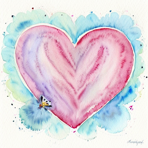 Cute many butterflies making a heart shape