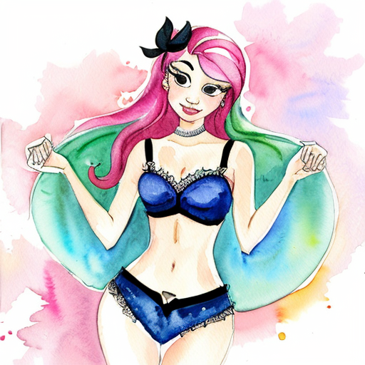 in Panty & Stocking With Garterbelt style and hair covering both ears