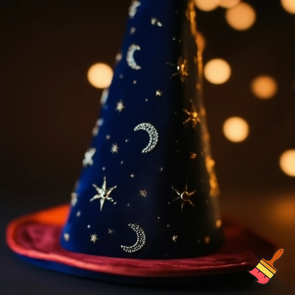 Christmas wizard hat stars and means read a Christmas hat