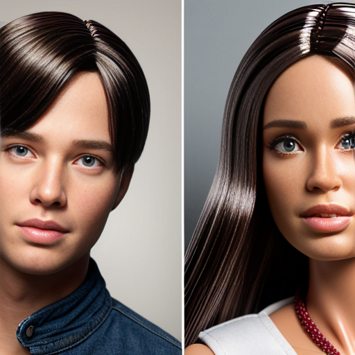 barbie that is 3 years old and ken who is 15 and a 29 year old father who is a teacher with black hair and is very handsome with hazel eyes