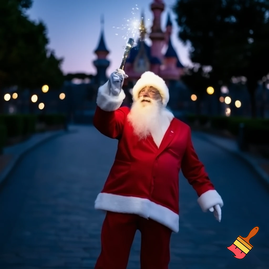 Paris Santa Claus with his magic wand with the star Disneyland Disneyland