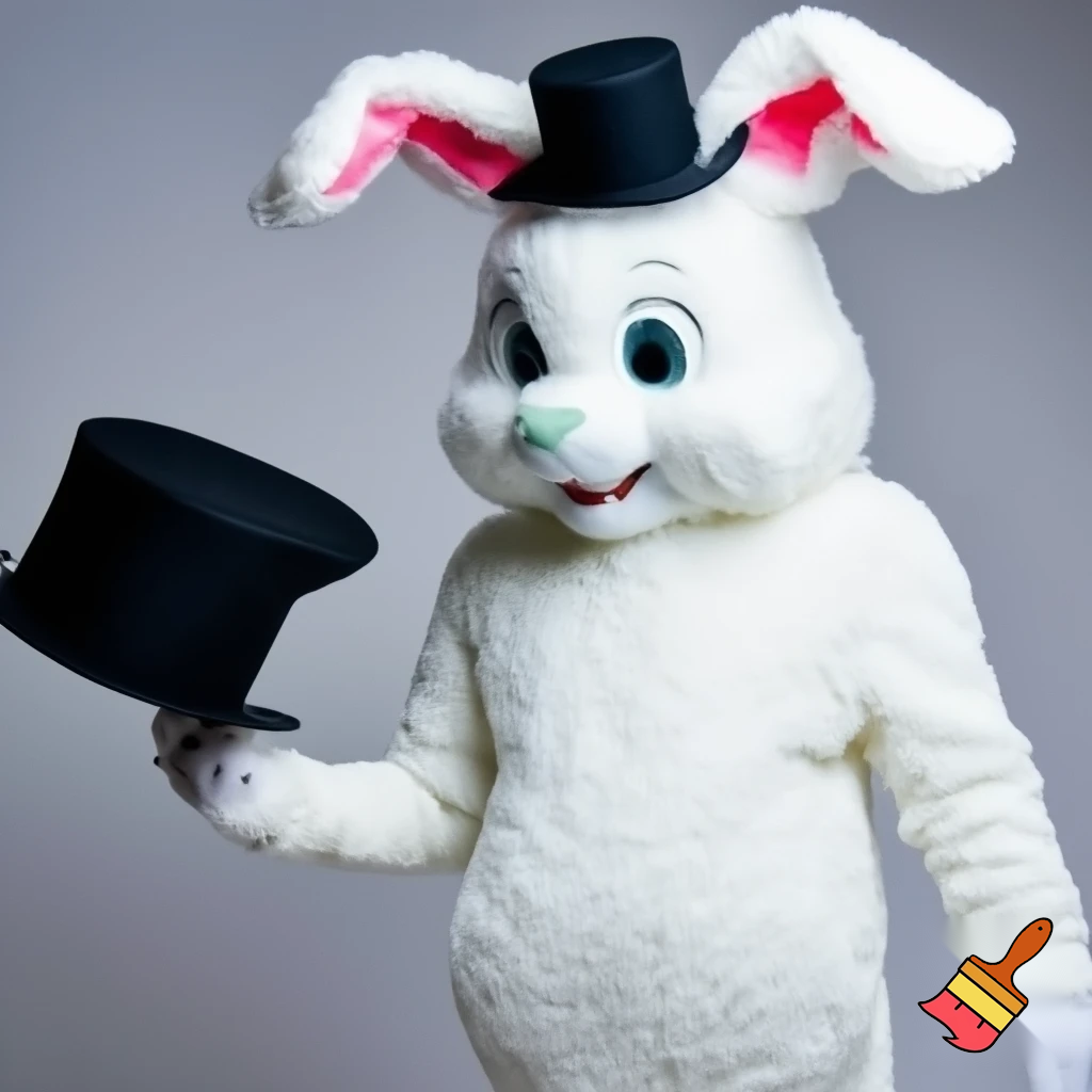 Easter bunny mascot costume top hat special top hat