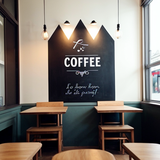 a nice wall in a coffee shop