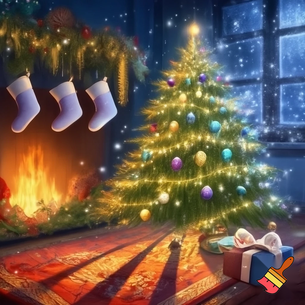 A picture of celebrating christmas
