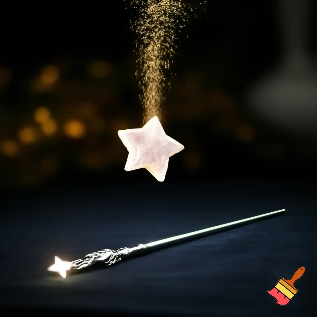 A star Christmas star want magic wand💫
