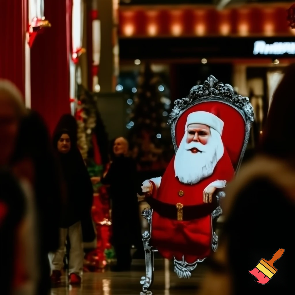 Santa Claus shopping Centre with Santa Claus chair at the shopping🎄🎄💫🎄 Santa Claus’s house