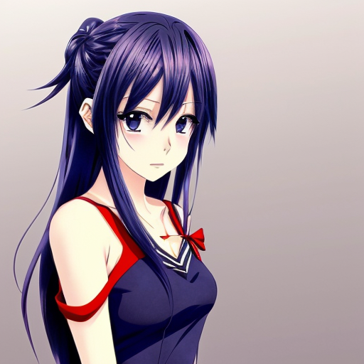 A girl by anime style
