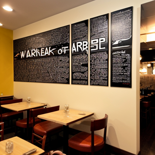 wall of a restuarant