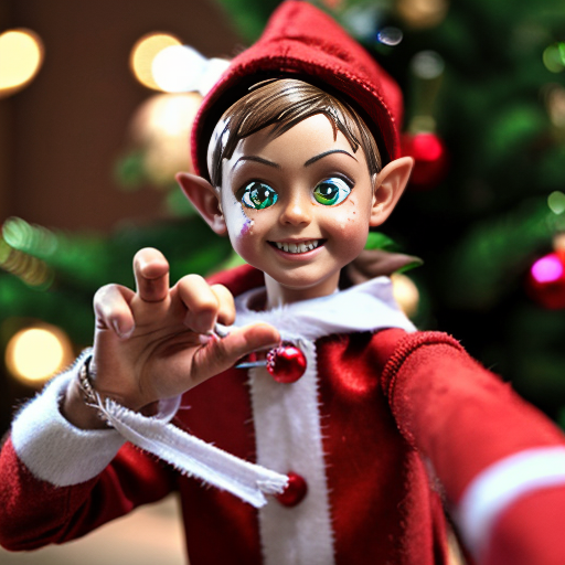 Elf in the shelf throwing gang signs and being gangster
