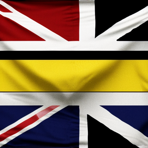 the flag of a country named Tusknen in the british isles region in europe