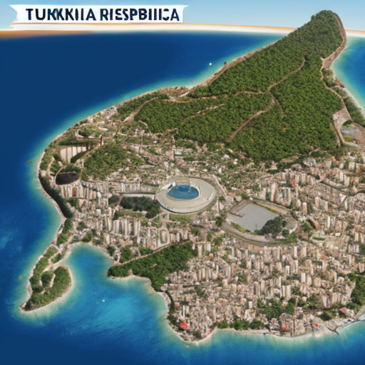 Turkish Island Republic of South America in 2026 
with buildings in the Turkish dub beside Uruguay and Argentina