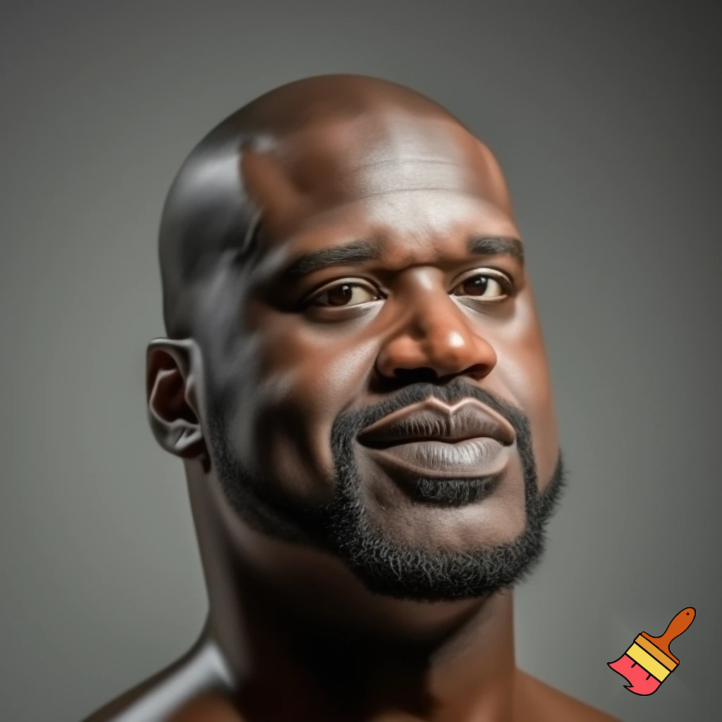 shaquille Oneal with charlie  kirks  face
