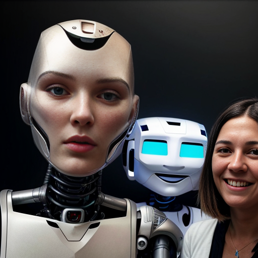 5 robots friends together
