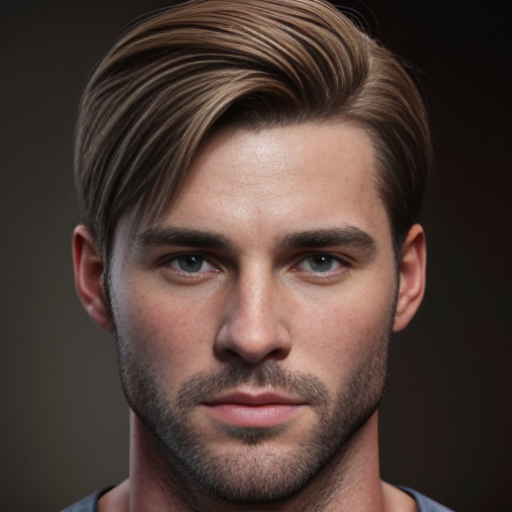 a man with short brown hair with no beard