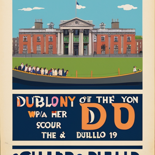 a poster about a school trip to dublin, ireland
