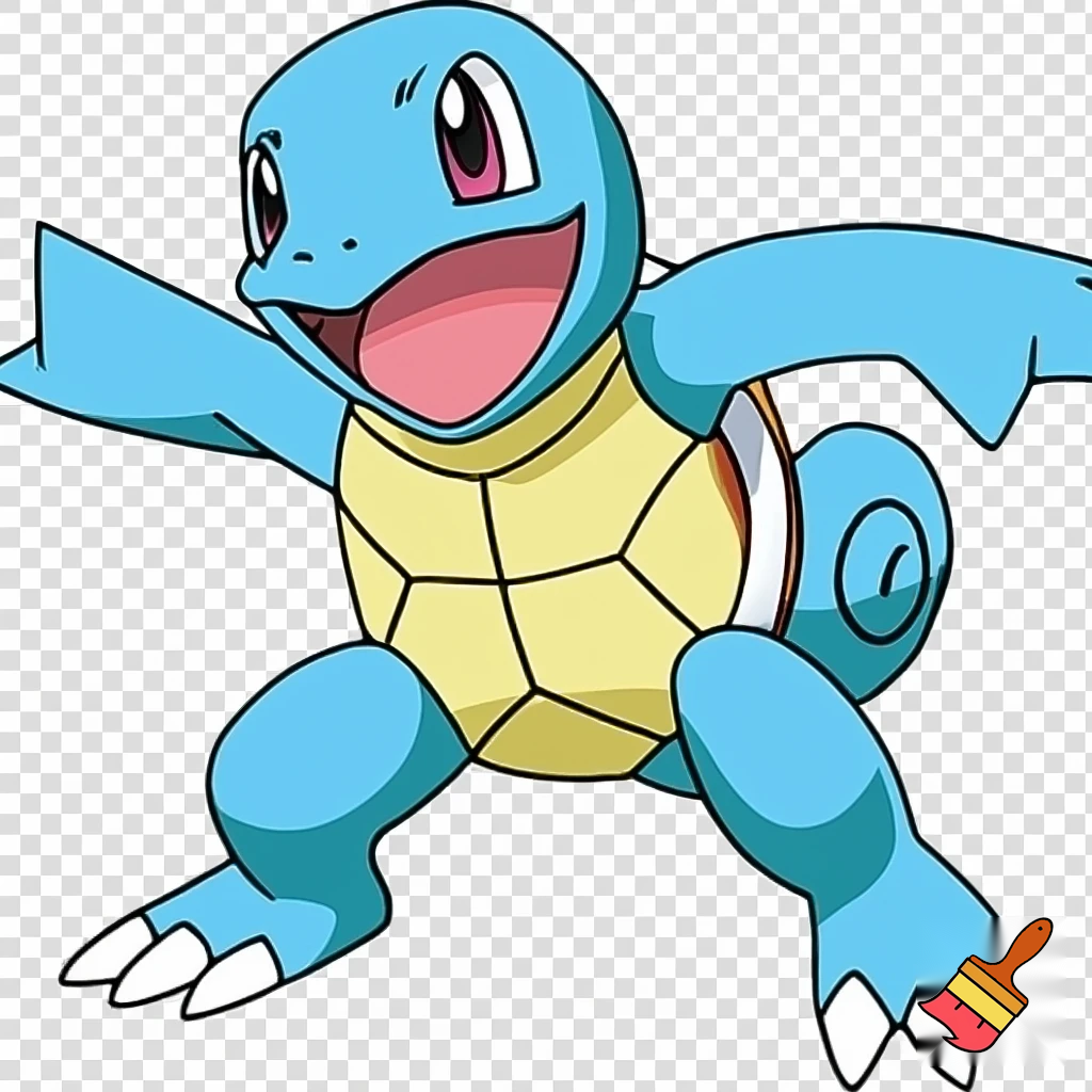 blue rookie level veemon agumon digimon squirtle pokemon fusion with skinny arms and skinny legs