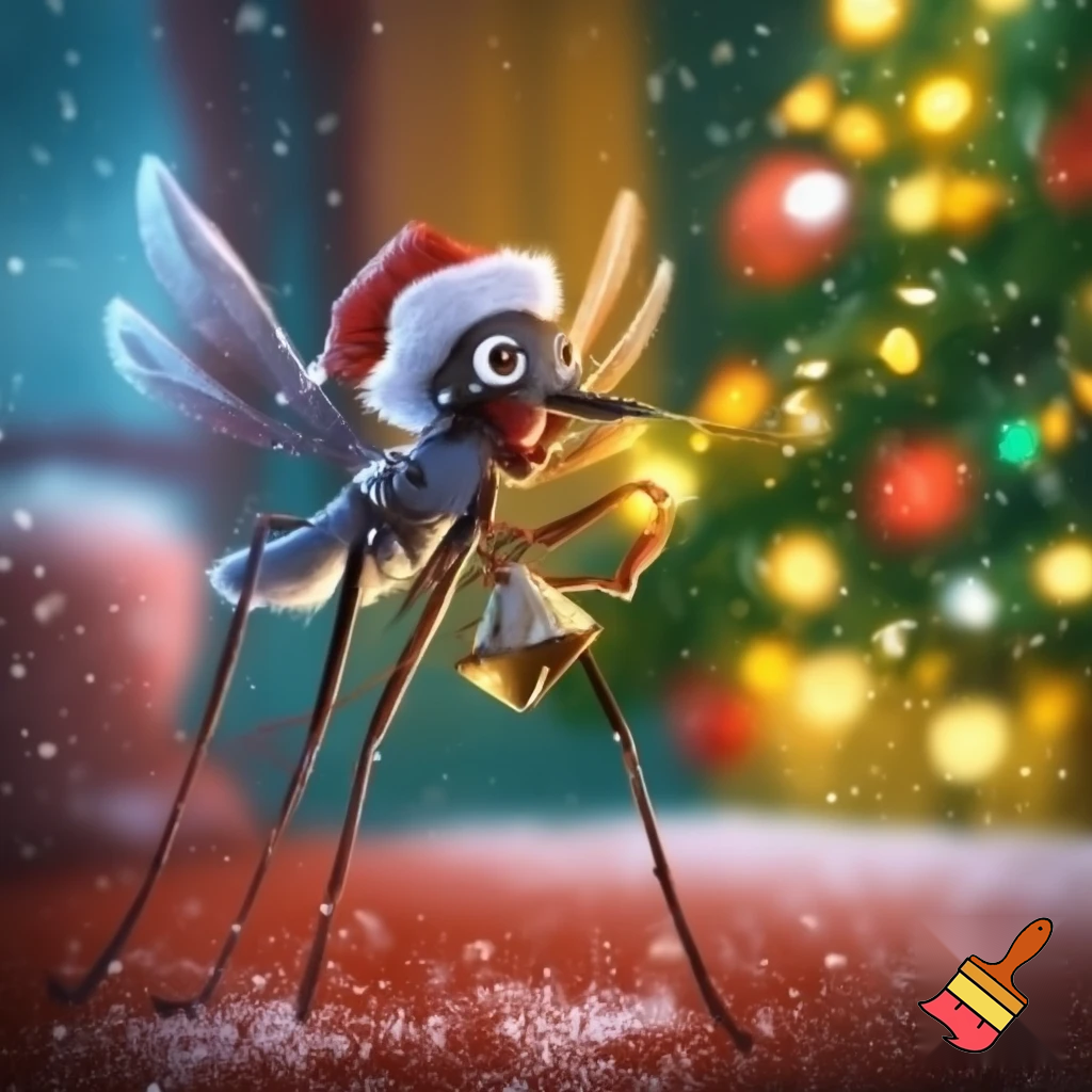 Make mosquito singing Christmas songs with a triangle bell