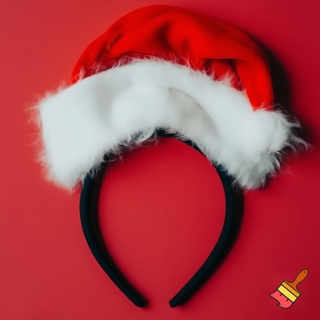 Christmas headband with a Santa Claus hat