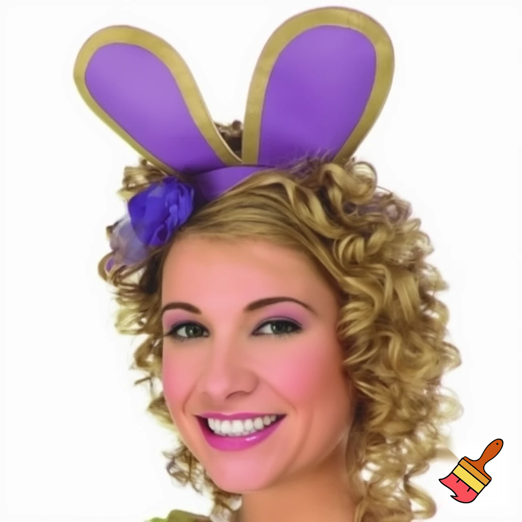 Easter bunny top hat, Easter balcony headband, purple and gold headband top hat