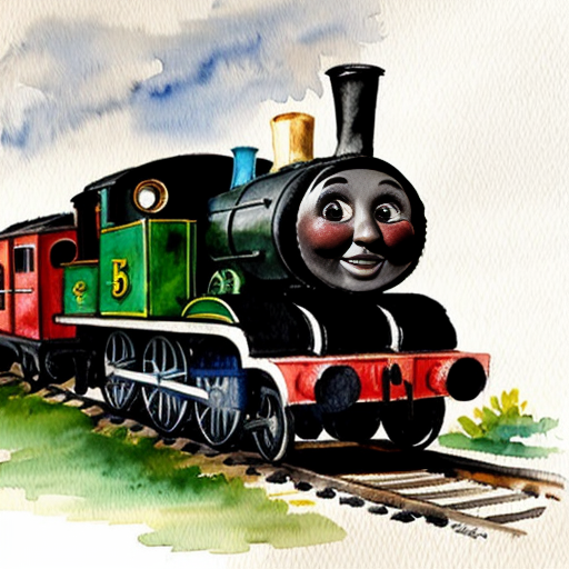 sketch of thomas the tank engine