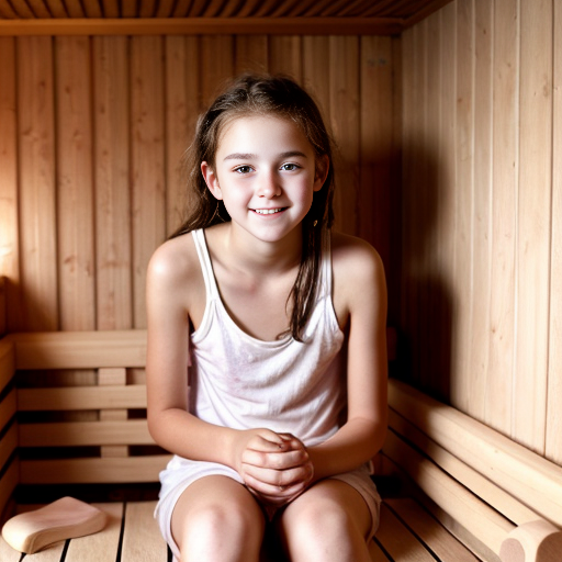 Young teen in ethereal pastel watercolor, capturing a youthful, hopeful spirit, with soft lighting and delicate brush strokes. bastu, sauna
