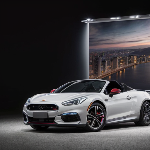 create a vibrant background for a car stand display
