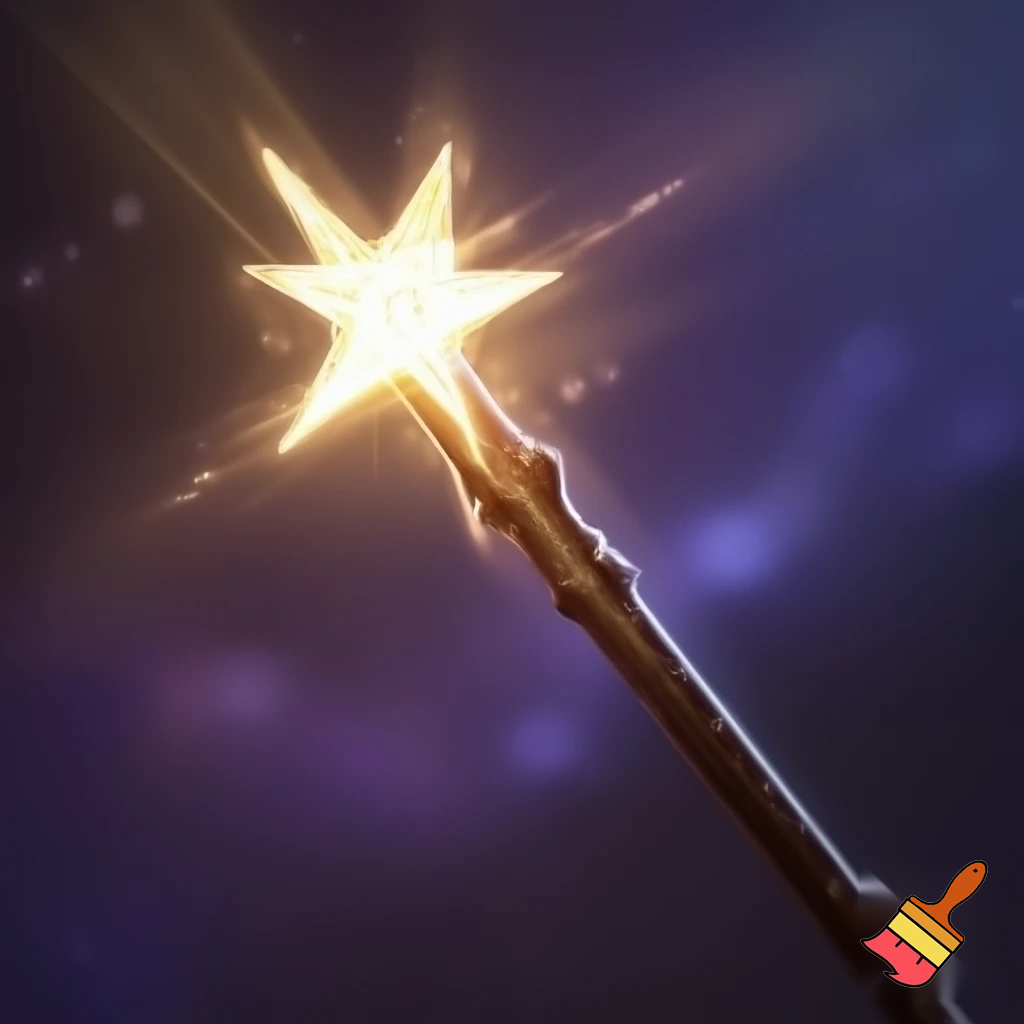 Magic ones magic wand with a star