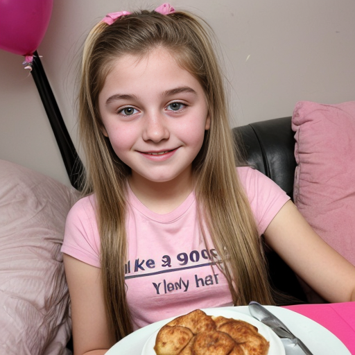 Make a photo of a rich, spoilt 11 year old girl