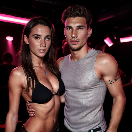 Goretzka showing body and Vanessa showing body at the nightclub 